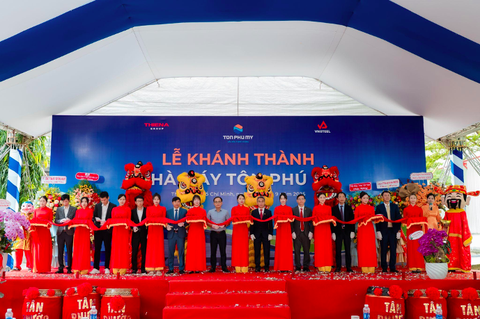 Tổng công ty Thép Việt Nam và Thiên Á Group khánh thành nhà máy Tôn Phú Mỹ